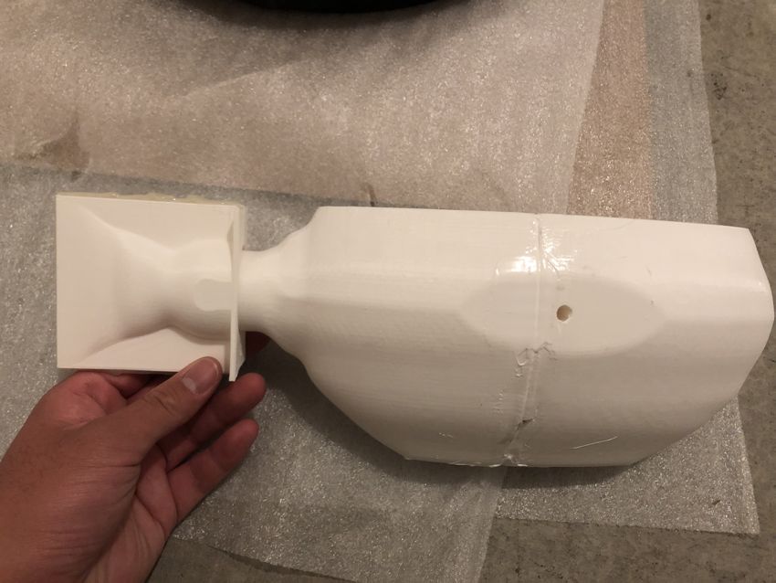 3D-printed fish body
